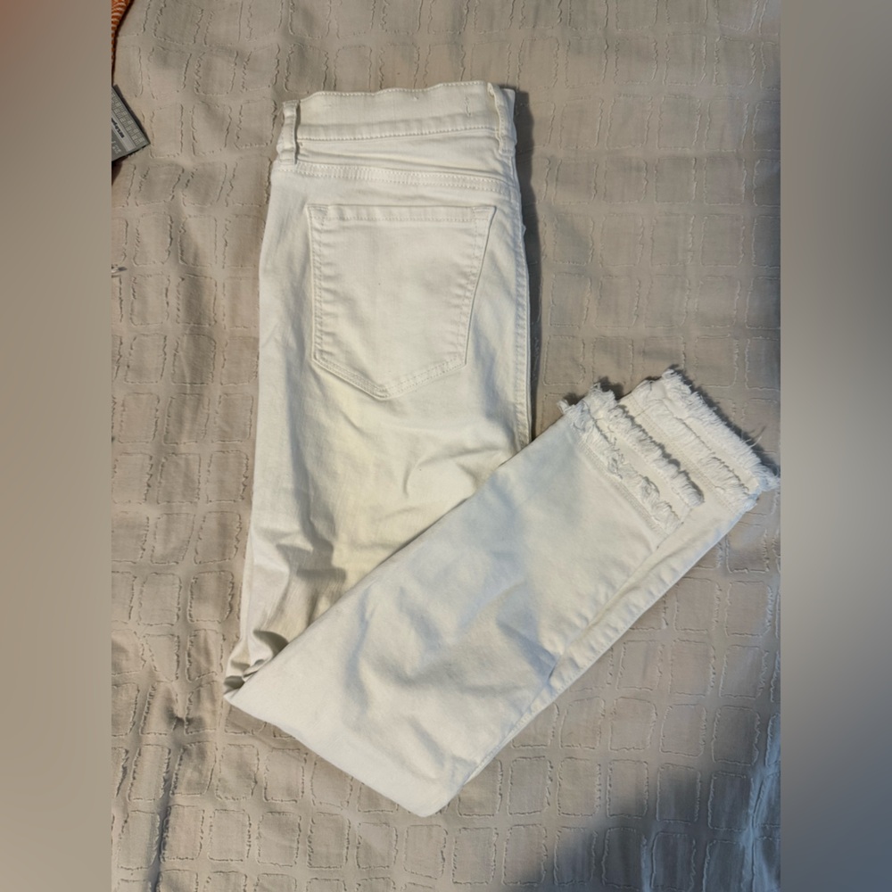 LOFT Ankle Jeans with Frayed Hem
